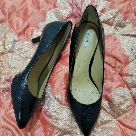 Geox Women's D Elina C Dress Black Pumps Size 36 - Picture 4 of 8